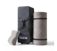 TEMPUR Kit de Voyage 3 pièces avec Chariot Pratique, Coussin de Nuque de Voyage et Matelas de Voyage pour Les déplacements, 5,5 kg, Anthracite
