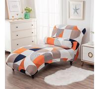 TENAGE Housse De Canapé MéRidienne Housse De Chaise Longue ImpriméE sans Accoudoirs pour Salon Chambre à Coucher, Tissu Jacquard Doux Lavable en Machine 2PCS J