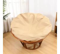 TENAGE Housse de coussin pour fauteuil papasan uniquement, housses de coussin pour fauteuil papasan extérieur et intérieur imperméables avec fermeture éclair et attaches, lavables en machine 150cm