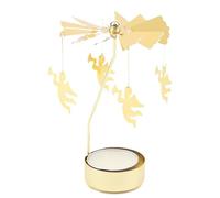 TenaLucy Photophore Bougie Bougeoir Rotatif en Métal, Bougeoir Chauffe-Plat | Or Bougeoirs Porte Bougie Decorative, Rotatifs Élégant Bougeoirs pour Table Bougies Deco Interieur Salon Mariage (Ange)