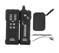 Tenas Ta502a Testeur de câble réseau numérique pour Rj45 Rj11 avec adaptateur pince crocodile et récepteur de lampe torche LED pour le suivi des lignes téléphoniques et des cordons Ethernet dans les