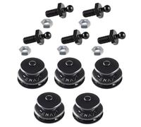Tenax Boutons noirs 5 parties supérieures + 5 vis filetées M5 x 10 mm