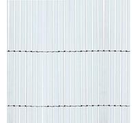 Tenax Colorado 1,00 x 5 m Blanc, Canisse Synthétique en PVC avec Cannes Entières de 7 mm, Brise-Vue pour Jardins, Balcons et Clôtures
