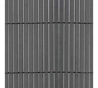 TENAX Colorado 1,00 x 5 m Gris, Canisse Synthétique en PVC avec Cannes Entières de 7 mm, Brise-Vue pour Jardins, Balcons et Clôtures