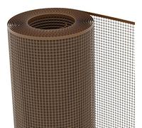 TENAX Filet en Plastique Quadra 10 Marron 1,00x50 m, Filet de Protection Multi-Usages pour Balcons, Terrasses, Portails et Clôtures