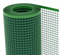 TENAX Filet en Plastique Quadra 20 Vert 0,50x3 m, Filet de Protection Multi-Usages pour Balcons, Terrasses, Portails et Clôtures