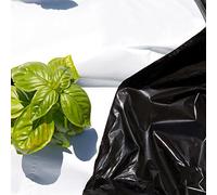 TENAX Film de Forçage 1,40 x 10 m Black&White Cover Blanc/Noir, Film Anti-Mauvaises Herbes pour Paillage