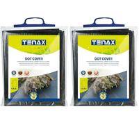TENAX Film de Paillage Dot Cover 1,50x5 m Noir, Film Micro Perforé Perméable Anti-Mauvaises Herbes pour Paillage, Idéal pour Potager, pour Légumes et Fraises (Lot de 2)
