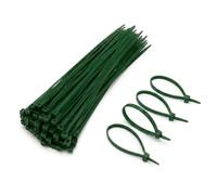 TENAX Fix-TIE L Colliers de Serrage en Nylon, Taille L 4,8 x 200 mm, Vert, Attaches-Câbles Autobloquants pour Maison et Jardin, Fixation de Filets et Brise-Vues, Lot de 50 Pièces