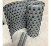 TENAX Flexi 0,19 x 2,05 m Gris Clair/Anthracite, Bande d’Occultation en HDPE avec 2 Clips, Couverture Décorative pour la Protection des Clôtures à Panneaux, Portails, Balustrades, Balcons et Jardins
