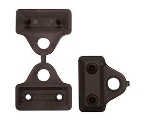 TENAX Lot de 12 clips en plastique pour la fixation de filets tissés noir - 5 cm