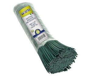 TENAX Piattina Pretagliata Lot de 1 000 attaches pour plantes en fil d'acier recouvert de PVC vert - 20 cm