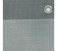 Tenax Texstyle Double 1,00x5 m Gris, Filet Occultant Brise-Vue en Textilène avec Oeillets, Décoration et Occultation Design pour Jardins, Terrasses, Clôtures et Portails