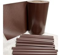 TENAX Twist 19 cm x 35 m Marron, Bande d’Occultation en PVC avec 25 Clips, Couverture Décorative pour la Protection des Clôtures à Panneaux, Portails, Balustrades et Balcons