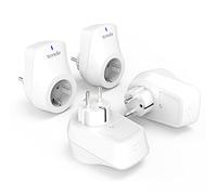 Tenda Beli SP9 Prise Connectée Intelligente, Prise Wifi Connectée Compatible avec Amazon Alexa Echo et Google Home, Contrôle à Distance, Conçue pour la Sécurité des Enfants(Pack de 4) Blanc