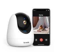 Tenda Caméra de sécurité à domicile, caméra d'intérieur 2K sans fil, caméra WiFi panoramique à 360° avec application pour téléphone, audio bidirectionnel, vision nocturne, suivi intelligent, détection
