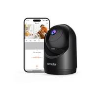 Tenda Caméra de Sécurité Intérieure 2K CP3 V3.0 Noire, WiFi 6 360° avec Audio Bidirectionnel, Vision Nocturne, Détection de Mouvement, Alarmes et Notifications Push, pour Bébés et Animaux Domestiques