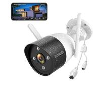 Tenda Caméra de Surveillance Extérieur, 1080P Camera Surveillance WiFi avec Audio Bidirectionnel, Vision Nocturne en Couleur, Détection de Personne & Mouvement AI, Compatible avec Alexa, CT3