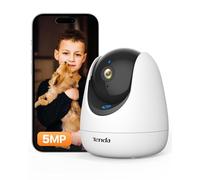 Tenda Caméra Intérieure 3K/5MP PTZ WiFi 6 Camera 360°, Détection AI (Humain/Pleurs Bébé/Mouvement), Suivi Auto, Appel en Un Clic, Vision Nocturne 12m, Compatible Alexa- CP7 V2.0
