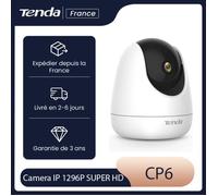 Tenda Caméra Surveillance WiFi Intérieure 2K, 3MP Caméra IP Sécurité Domicile, Caméra Dôme Pan/Tilt 360°, Vision Nocturne, Détection de Mouvement, Audio Bidirectionnel pour Bébé/Enfant/Animal, CP6