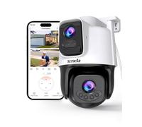Tenda CH9 Caméra Surveillance WiFi Extérieure Double Objectif 2K+2K, Wi-FI 6 PTZ 360°, Mode Patrouille, Vision Nocturne Couleur, Alarme Sonore/Lumineuse, Détection Humaine/Véhicule, IP65