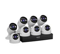 Tenda Kit de Caméra de Surveillance PoE pour Extérieur, 8 Caméras CCTV 4MP Extérieur + NVR (Prend en Charge jusqu'à 10 to) pour Vidéosurveillance 24h/24 et 7j/7