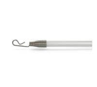 TENDAGGIMANIA Barre de Tirage pour tringle à rideau en Plexiglas transparent avec crochet Longeur 150 cm - Tige de tirage pour Panneaux et Rideaux sur Rails