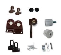 TENDAGGIMANIA Kit Store Vertical Balcon Accessoires Marron 9010 - pour Rideaux de Soleil extérieurs Store banne pour Rouleau de diamètre 60 mm