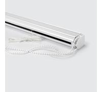 TENDAGGIMANIA Store Romain Mecanisme sur Mesure Longueur 140 CM Aluminium Blanc avec Boite Antipoussière - Store Bateau Rail avec Supports Inclus -Rail Rideau Plafond, Mur