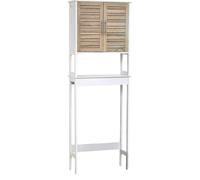 TENDANCE 9904306 Meuble dessus toilettes WC - 2 portes et 1 tablette - Aspect Chêne vieilli