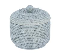 Tendance - Boite a coton polyresine adele - bleu clair