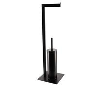 TENDANCE - Brosse et derouleur Papier WC Metal - Noir