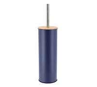 BROSSE WC METAL COUVERCLE BAMBOU - BLEU - Tendance