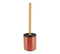 TENDANCE - Brosse WC Métal Tige Bambou - Terracotta/Bambou - Salle de Bain - Poubelles et Brosses WC