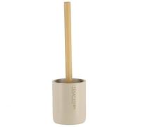 TENDANCE - Brosse WC Polyrésine - Beige/Bambou - Salle de Bain - Poubelles et Brosses WC
