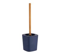 Tendance - Brosse WC Rubber + ABS et Tige Bambou - Bleu Marine - Salle de Bain - Poubelles et Brosses WC