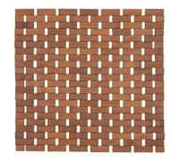 Tendance - Caillebotis Bambou Antidérapant 45x45 cm - Marron - Salle de Bain - Tapis