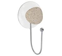 Tendance - Crochet Métal sur ventouse/1 Déco - Galet - Salle de Bain - Accessoire Utilitaire
