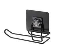 Tendance - Dérouleur WC Métal Peint sur Carte Adhésive 3 m - Noir Mat - Salle de Bain - Accessoire Utilitaire