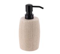 TENDANCE - Distributeur à Savon en Polyrésine Effet Feuille 330ml - Naturel - Salle de Bain - Accessoire Salle de Bain à Poser
