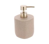 TENDANCE - Distributeur a Savon strie polyresine 400 ML- Beige