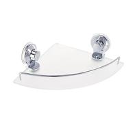 Tendance - étagère d'angle en Acrylique avec 2 ventouses, Chrome