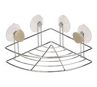 Tendance - Etagère Métal d'Angle sur 4 ventouses/2 Déco - Galet - Salle de Bain - Accessoire Utilitaire