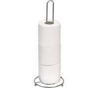 Tendance - Finition Chrome Fil Papier Toilette de réserve, métal, Argent, 30 x 14 x 43 cm