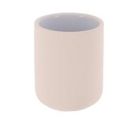 Tendance - Gobelet en Grès Effet Rubber 300 Ml - Ivoire - Salle de Bain - Accessoire Salle de Bain à Poser