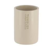TENDANCE - Gobelet Polyrésine 370ml - Beige - Salle de Bain - Accessoire Salle de Bain à Poser