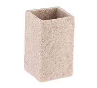 TENDANCE - Gobelet polyresine Carre Effet Pierre - Naturel