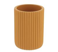 TENDANCE - Gobelet Strié Arrondi Polyrésine 230ml - Moutarde - Salle de Bain - Accessoire Salle de Bain à Poser