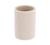 Tendance - Gobelet Strié Polyrésine 300ml - Naturel - Salle de Bain - Accessoire Salle de Bain à Poser