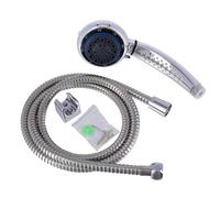 TENDANCE - Kit Douchette 8 Fonctions + Flexible Acier Inoxydable 150 cm + Support- Chrome - Salle de Bain - Hydro